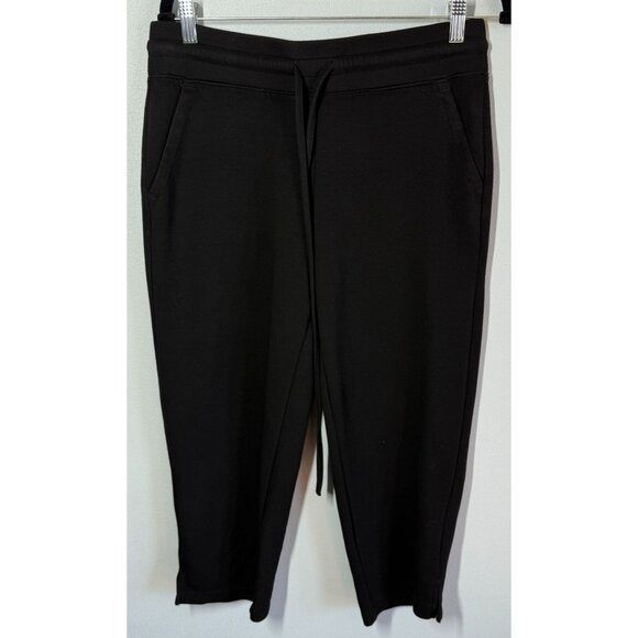32 Degrees Womens Pull On Knit Capri Pants Medium Black Activewear Pockets - Picture 1 of 13